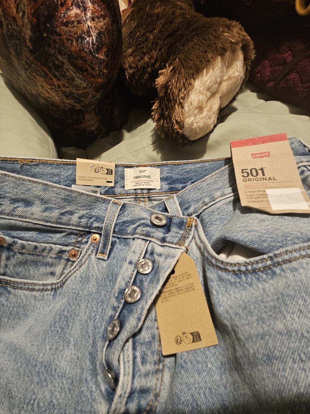 Levi's 501 Original Women's Light Blue Button-Fly Jeans